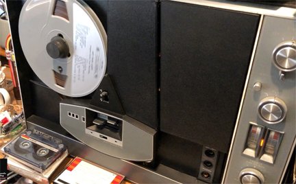 MOMSR Ampex 2000 reel to reel tape recorder being exercised on June 13, 2020