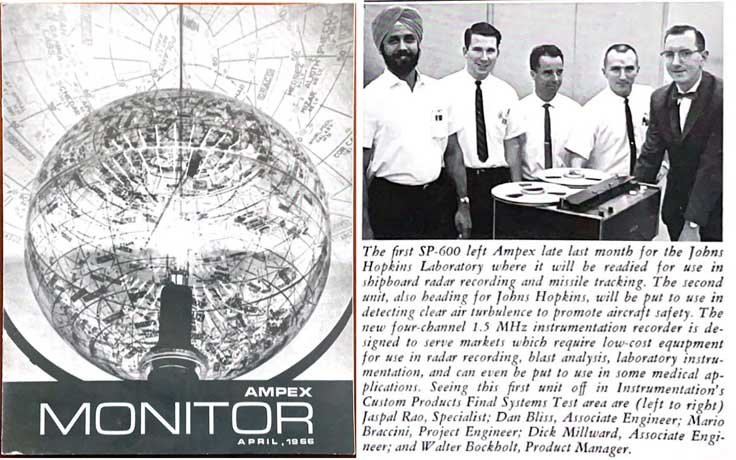 Walter Bockholt with Ampex SP-600