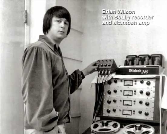 Brian Wilson with Scully recorder and McIntosh amp
