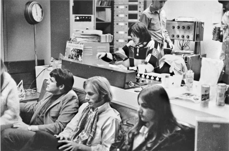 Buffalo Springfield with Ampex reel tape recorder