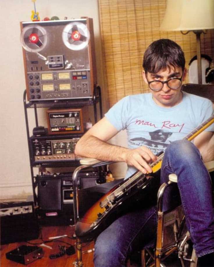 Chris Stein with Teac A-3340 reel tape recorder