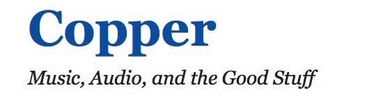 Copper magazine MOMSR article