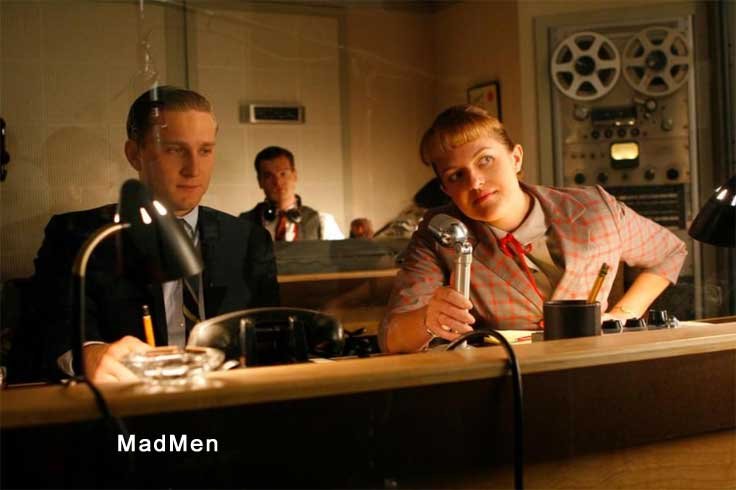 Ampex on set of MadMen