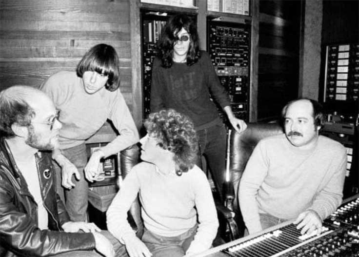 The Ramones with Ampex reel tape recorder