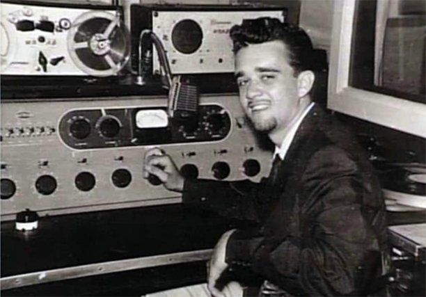 Young WolfmanJack (Robert Weston Smith 1/21/30 to 7/1/95) with Magnecord PT6 reel tape recorder