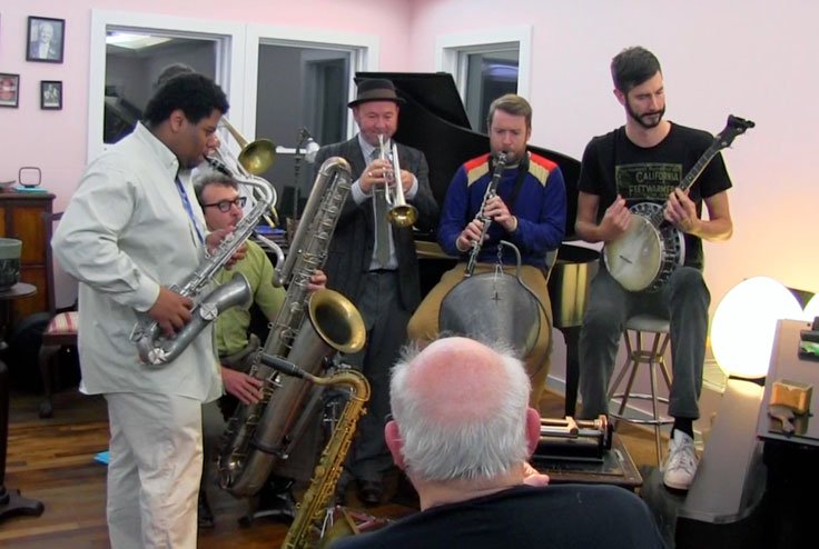 Jim Cartwright acoustic jazz performance and cylinder recording