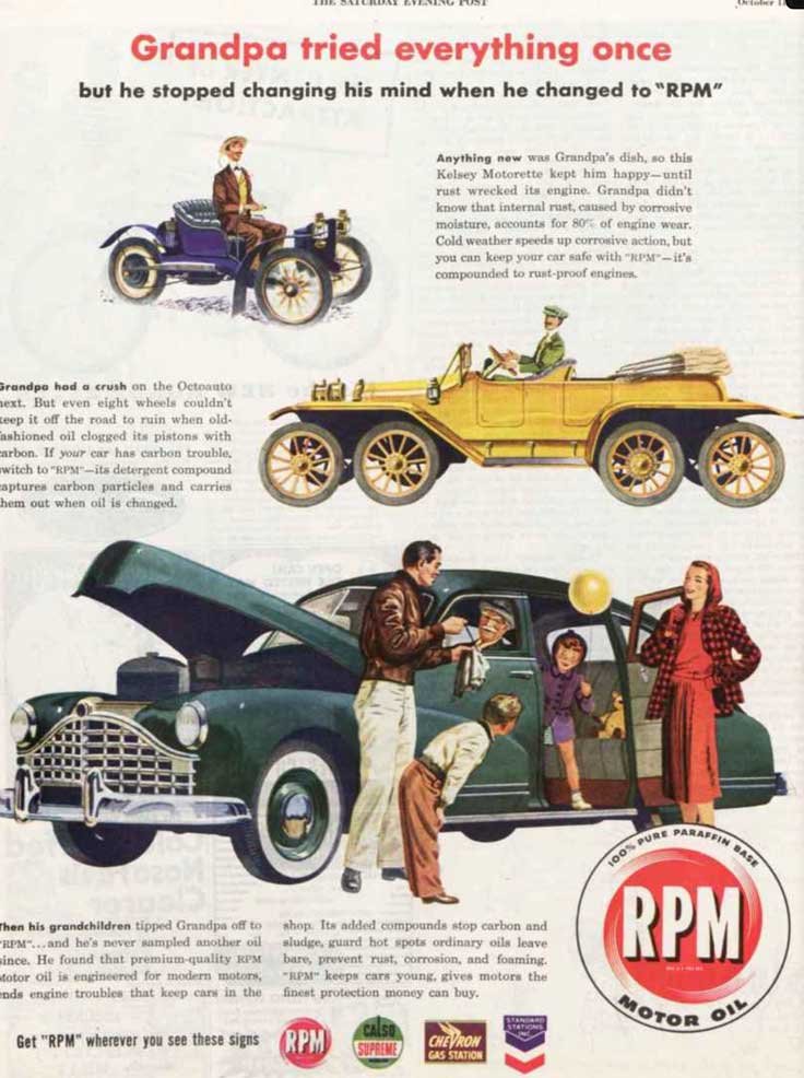  ad in the October 17, 1947 issue of the Saturday Evening Post